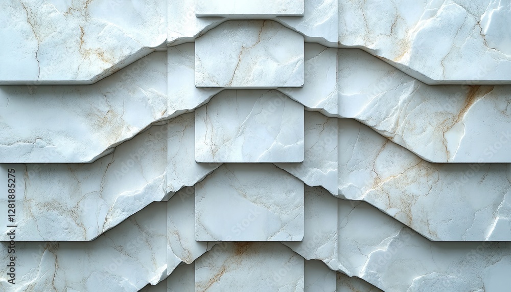 Poster abstract white marble texture with geometric shapes. ideal for backgrounds, design projects, and add