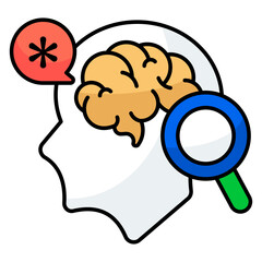 A beautiful design icon of search mind