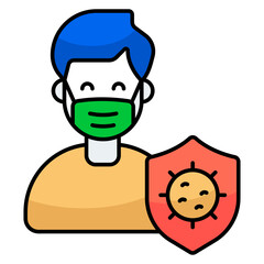 Modern design icon of face mask