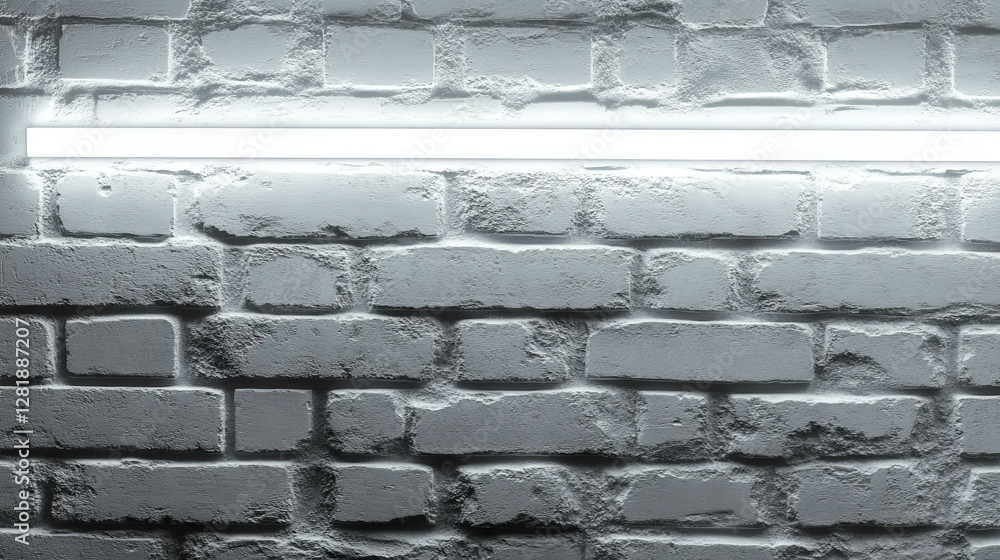 Aufkleber light grey weathered brick texture with smooth surface highlighted by horizontal light