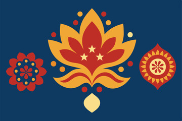 Unique Mughal & Kalamkari Patterns – Vector Art Illustration