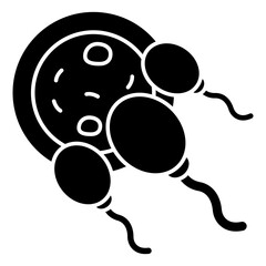 Flat design icon of insemination
