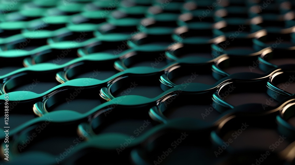 Poster a close up of a pattern of circles in a dark color