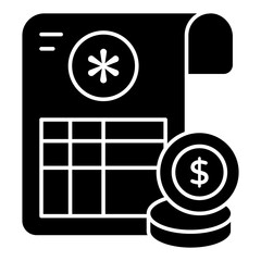 Trendy design icon of medical bill