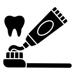 Perfect design icon of toothpaste with brush