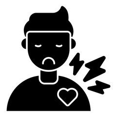 Premium download icon of heart pain