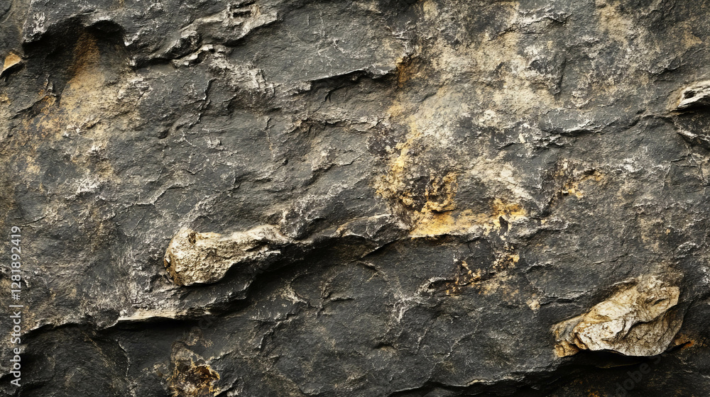 Poster limestone surface with fossil inclusions for background or design texture