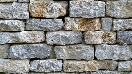 Limestone wall with distinct grey and brown texture for architectural design