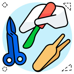 A beautiful design icon of surgical tools