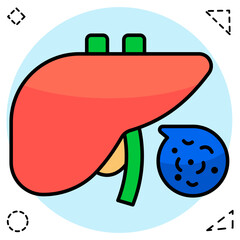 Perfect design icon of liver