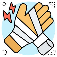 Perfect design icon of hand bandage