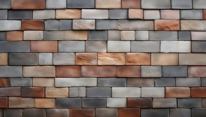 Obraz premium A rugged, urban-inspired tile pattern featuring a mix of concrete and brick textures in muted greys, creating an industrial, contemporary look perfect for modern interior designs. 