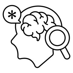 A beautiful design icon of search mind
