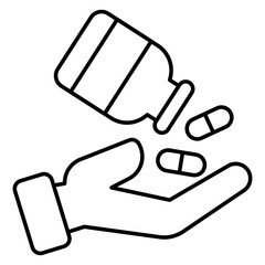 A unique design icon of drugs bottle