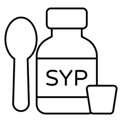 Perfect design icon of syrup bottle