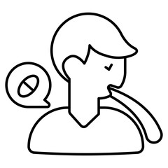Perfect design icon of vomiting
