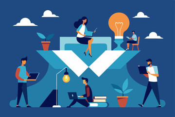 Fototapeta premium businessman in the office with a laptop