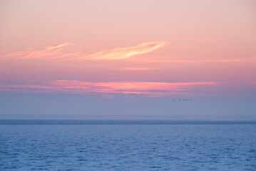 Wschód słońca nad Jeziorem Goczałkowickim. © Elżbieta Kaps