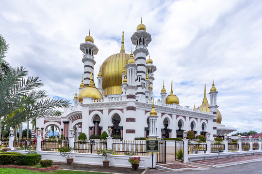 Beautiful building of the Ubudiah Mosque in Kuala Kangsar, Malaysia