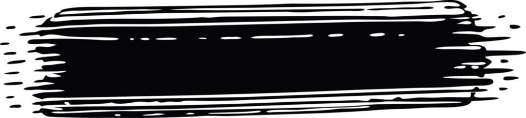 Ink Splash and Arrow on White Background with Black Brush Paint Grunge Textures