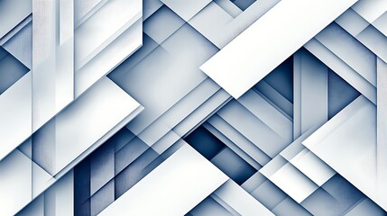 Abstract Blue and White Geometric Design: Intersecting Lines and Shapes