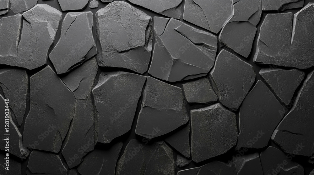 Poster matte black slate texture with smooth surface for design and background use