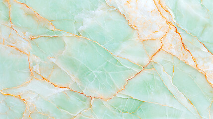 Fototapeta premium Detailed Crystalline Marble Texture. Emerald and White Veins Macro Banner