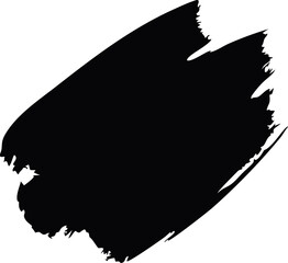 Fototapeta premium Black Paint Brush Stroke Texture on White Background