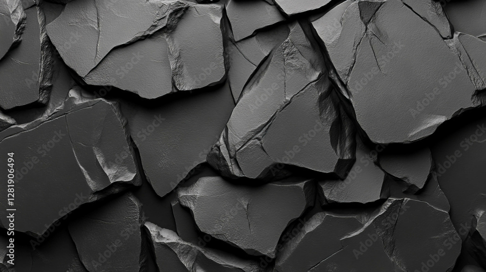 Poster abstract matte black slate texture with natural uneven surface for design and background