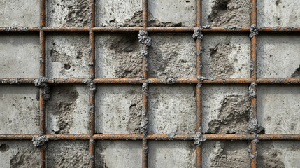 Industrial texture of metal reinforced limestone - surface pattern for architectural design