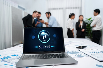 Backup Storage Data Internet Technology Business concept. Database storage cloud technology file...