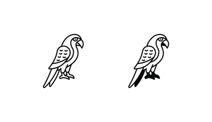 Macaws icon design with white background stock illustration