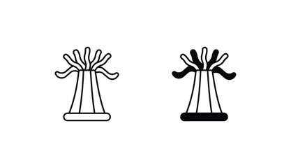 Anemone icon design with white background stock illustration