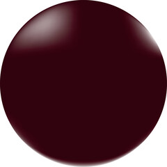 Glossy 3D burgundy layer with barely noticeable reflections, which gives it a smooth and reflective look on a plain white background.
