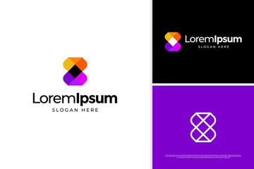 Modern letter S Pixel Digital logo vector design. Initial S technology logo design template