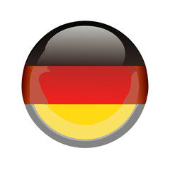 Naklejka premium German flag with glossy metallic effect