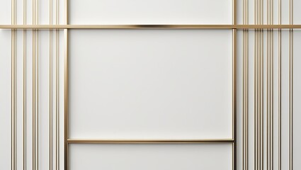 An elegant white background framed by thin metallic gold lines, blending simplicity with luxury&mdash;ideal for business cards, formal invitations, and executive presentations.