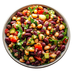 bean salad in a bowl.