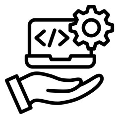 Digital Service Outline Icon