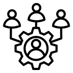 Outsourcing Outline Icon