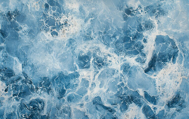 Obraz premium Light blue marble texture with intricate veining, ideal for a serene abstract backdrop