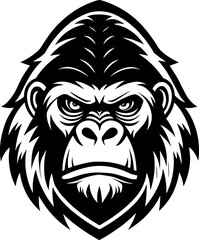 Fototapeta premium angry gorilla head logo mascot on the white background