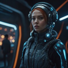 Hyper-realistic digital fashion avatars in sci-fi settings