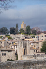 Fototapeta premium Old houses of Rupit, a beautiful medieval village in Spain