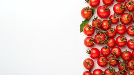 Fresh Red Tomatoes on a White Background for Vibrant Food Photography