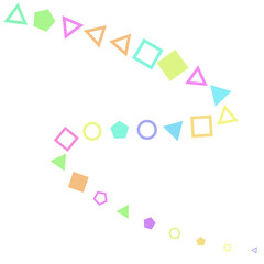 Colorful geometry curve background.	