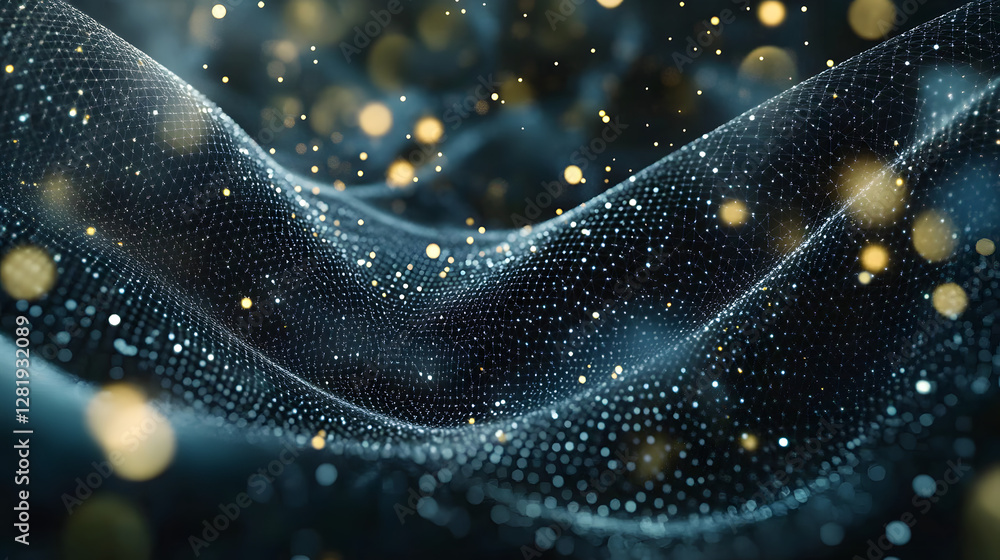 Poster abstract polygonal space. background with connecting dots and lines. artificial intelligence technol