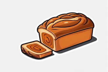 there is a loaf of bread with a slice cut out of it