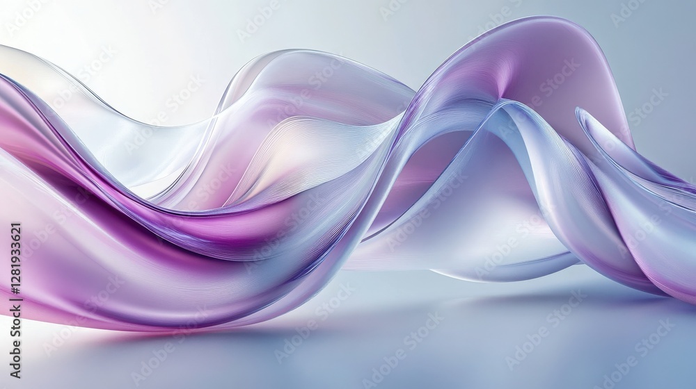 Aufkleber smooth purple abstract lines. abstract gradient background with flowing, smooth lines in shades of p
