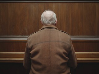 senior man sitting on a bench
